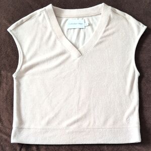Calvin Klein Women's Beige V-Neck Tank Top